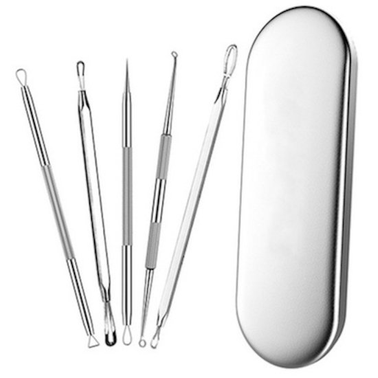 Hudplejeværktøjer - Blackhead Remover (5 stk) - Klik p&aring; billedet for at lukke