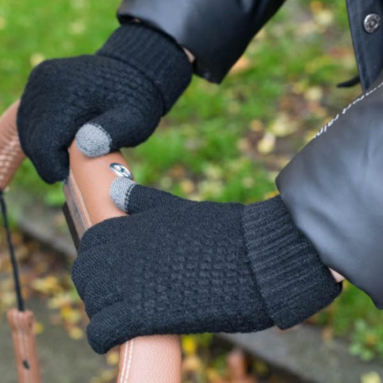 Touch-handsker som varmer - Klik p&aring; billedet for at lukke