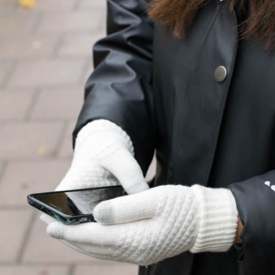 Touch-handsker som varmer - Klik p&aring; billedet for at lukke