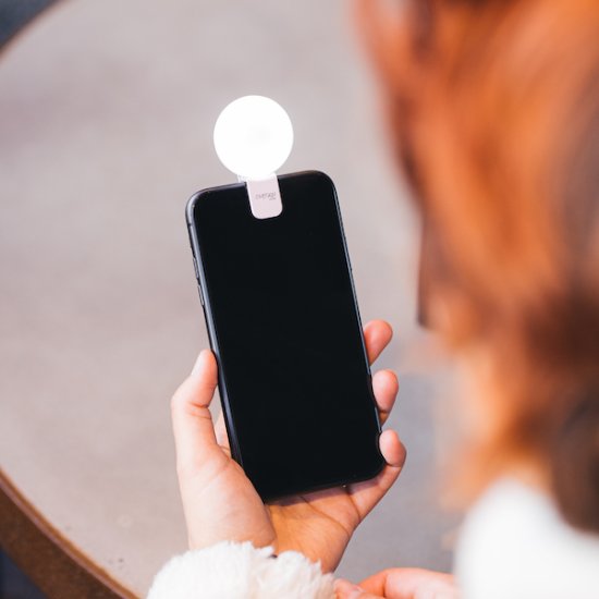 LED Selfie-lampe - Klik på billedet for at lukke