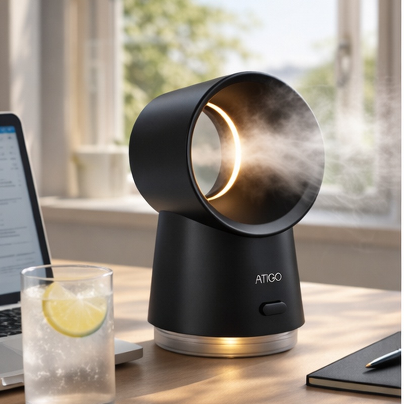 Luftfugter med nattelys