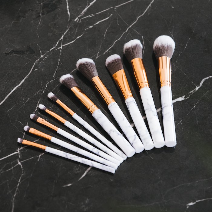 Professionelle marmor makeup børster (10)