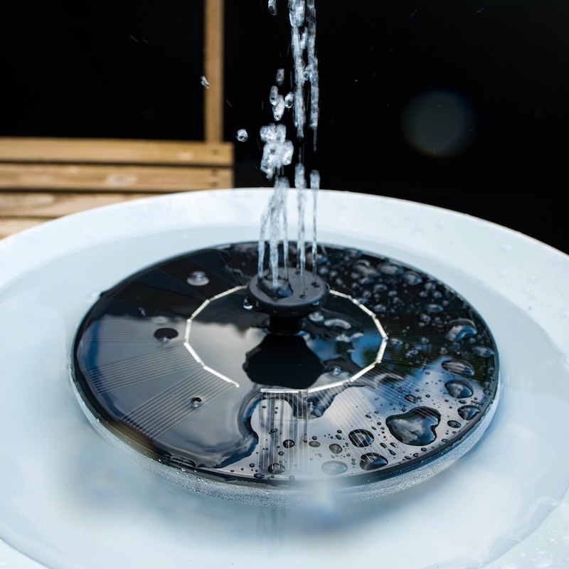 Springvand med solceller